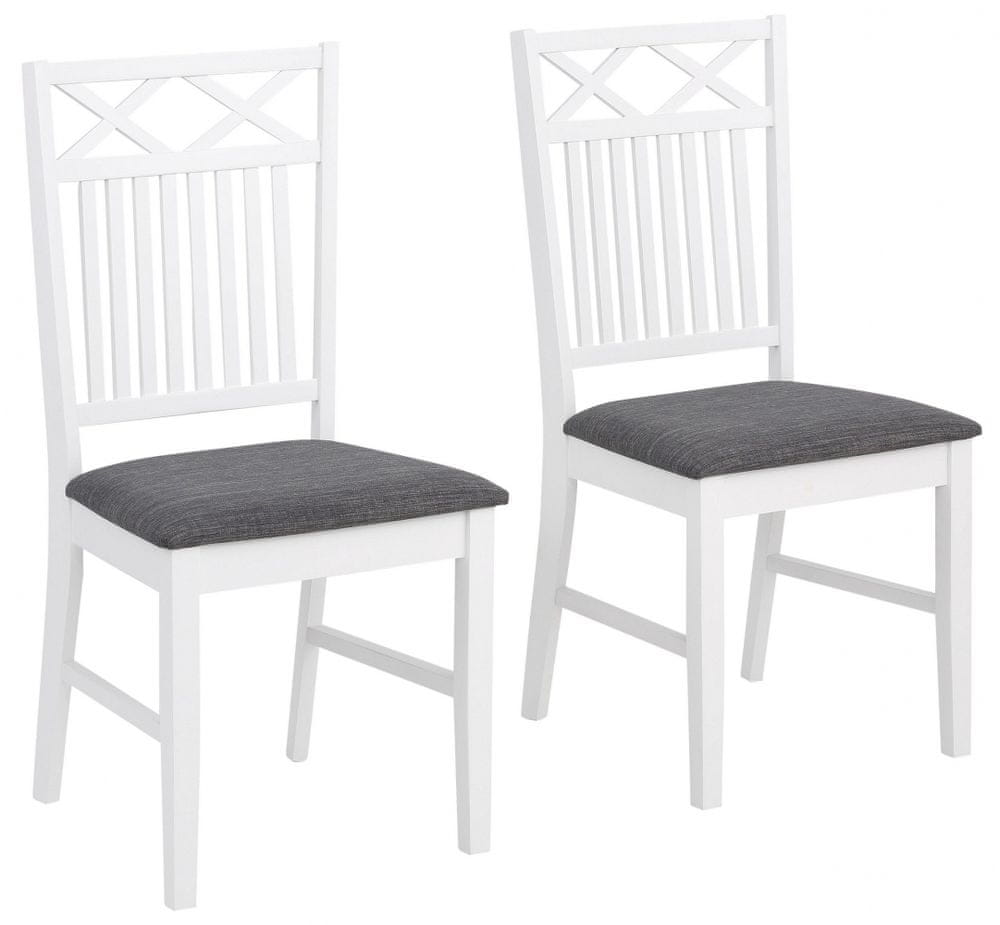 Danish Style Jedálenská stolička Flok (Súprava 2 ks), biela/sivá